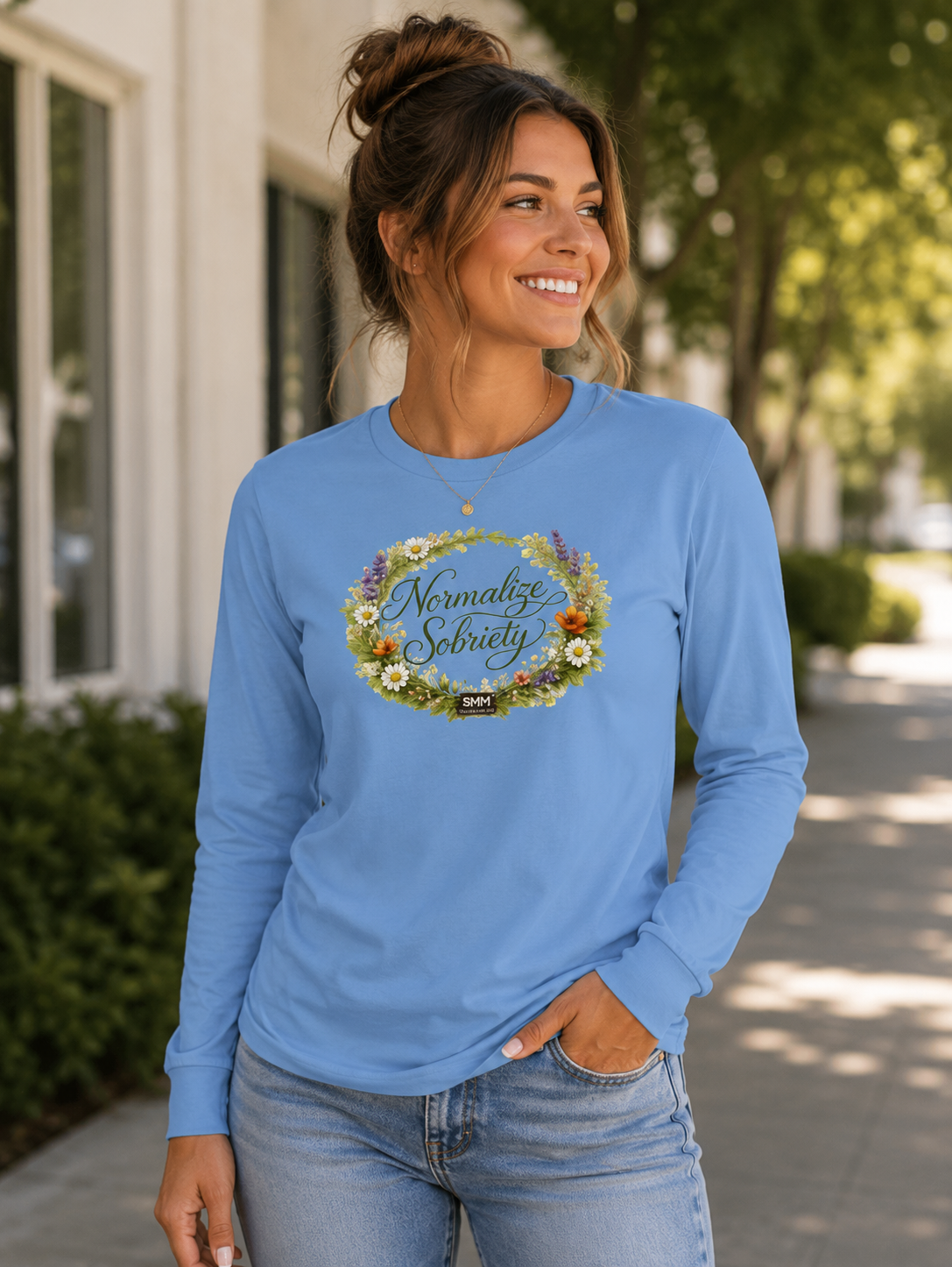 Wildflower Normalize Sobriety Long Sleeve T-Shirt