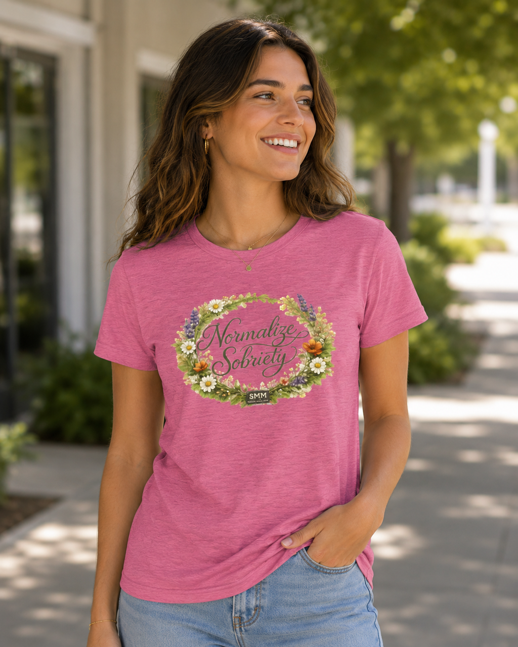 Wild Flower Normalize Sobriety T-Shirt