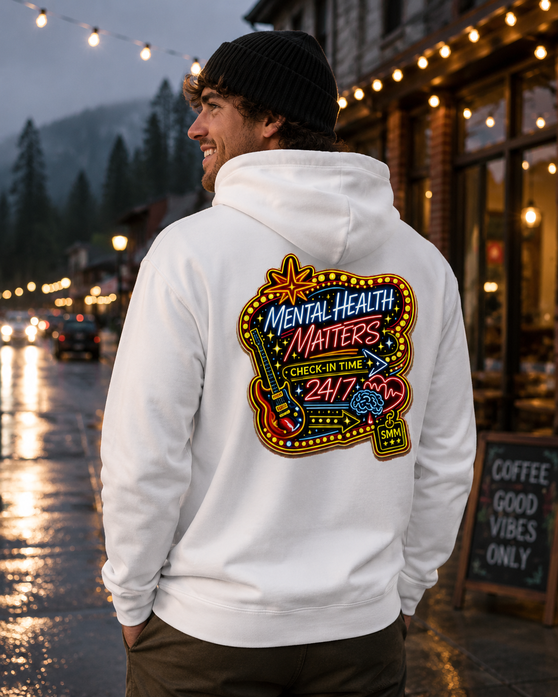 Mental Health Neon Hoodie
