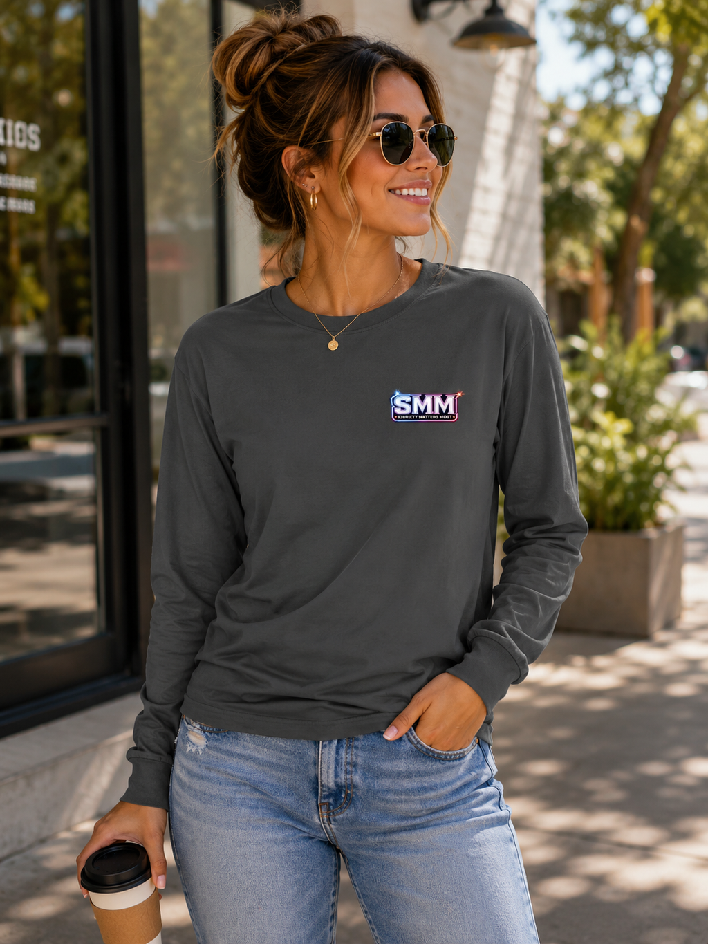 Mental Health Awareness Neon Sing Long Sleeve T-Shirt