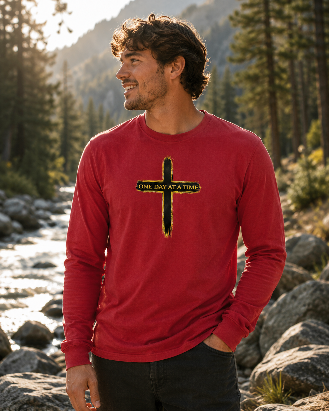 He Pulled Me Out Long Sleeve Sobriety T-Shirt