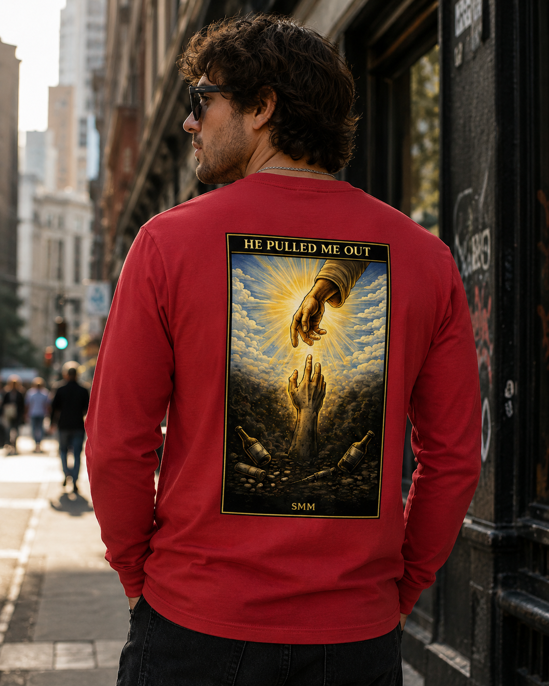 He Pulled Me Out Long Sleeve Sobriety T-Shirt