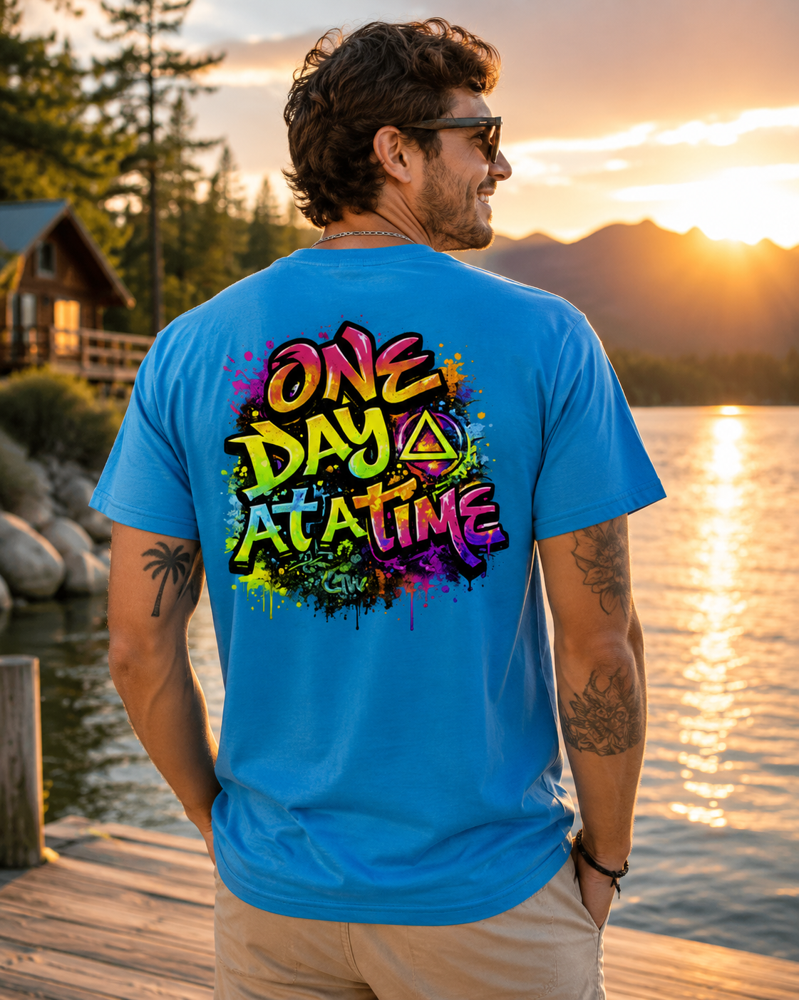 One Day at a time Graffiti T-Shirt