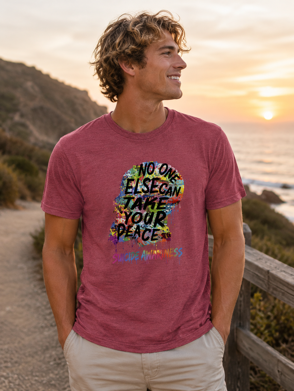 Suicide Awareness Graffiti Head T-Shirt